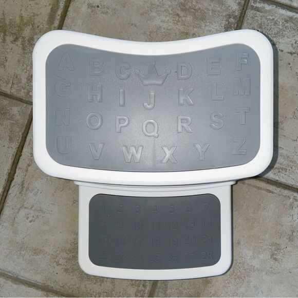 Forbena toddler step stool white and gray NWOT 2 steps - Picture 6 of 9